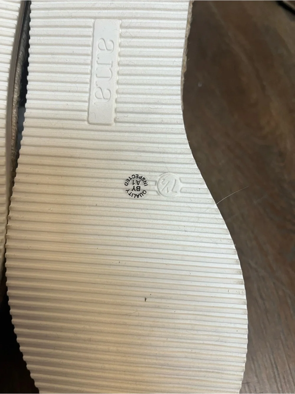 NWT a.n.a Carrie Natural Linen Espadrille Flats Ankle Strap Size 7.5
